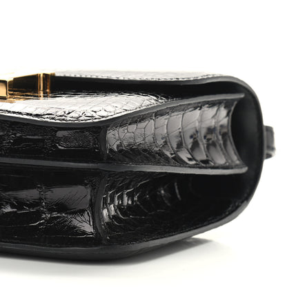 Hermes Shiny Alligator Constance 18 Black 9 of 9