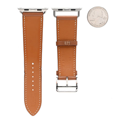 Hermes Barenia 44mm Apple Watch Single Tour Band Fauve 2 of 4