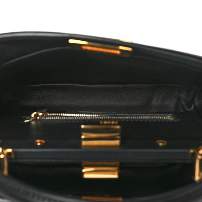 Fendi Nappa Mini Peekaboo Iconic Satchel Black 5 of 10