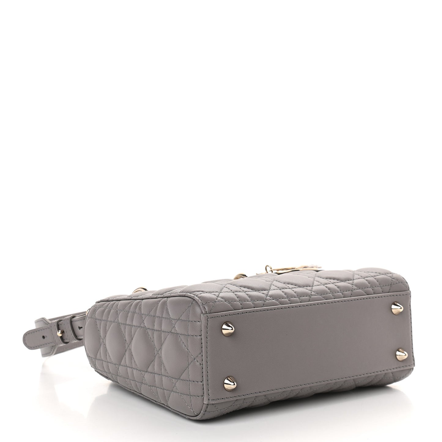 Lambskin Cannage Small My ABCDior Lady Dior Grey