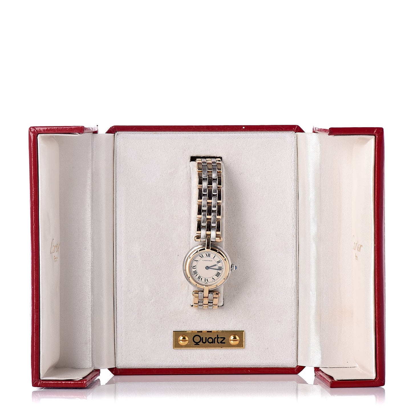 Stainless Steel 18K Yellow Gold 24mm Panthere Vendome Quartz Watch