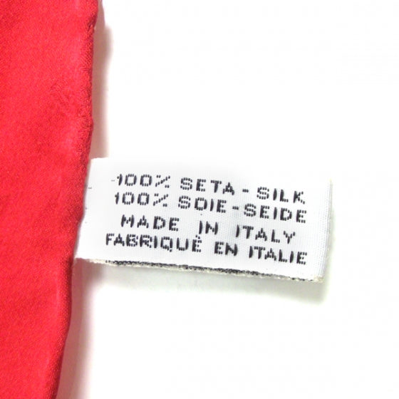 Silk Chain Scarf Red and Navy 90