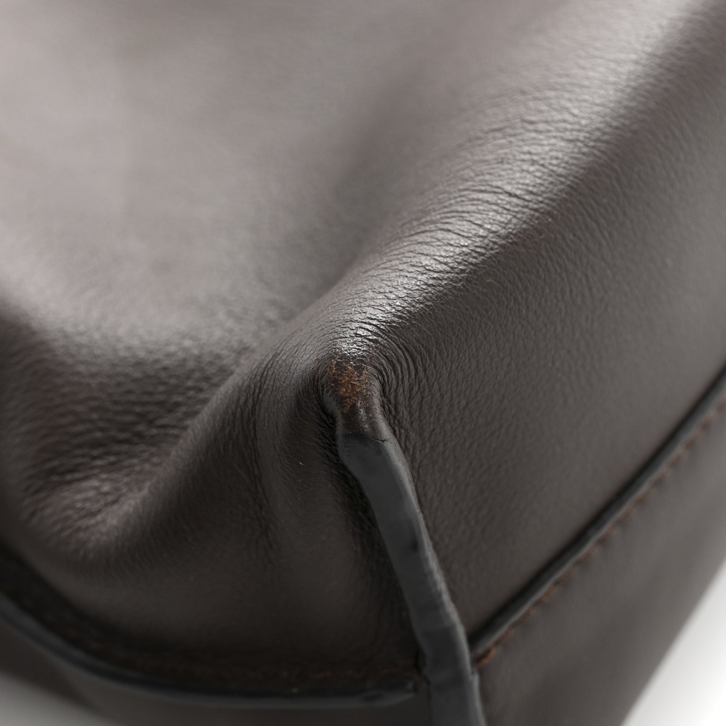 Calfskin Mini Flamenco Knot Clutch Chocolate