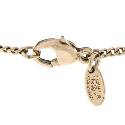 Chanel Pearl Crystal CC Pendant Necklace Gold 5 of 6