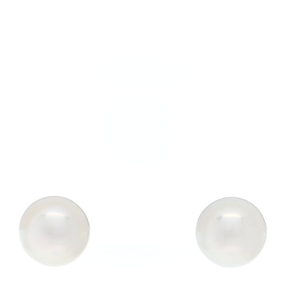 Mikimoto 18K White Gold Akoya Cultured Pearl 7.5mm Earrings 1 of 5