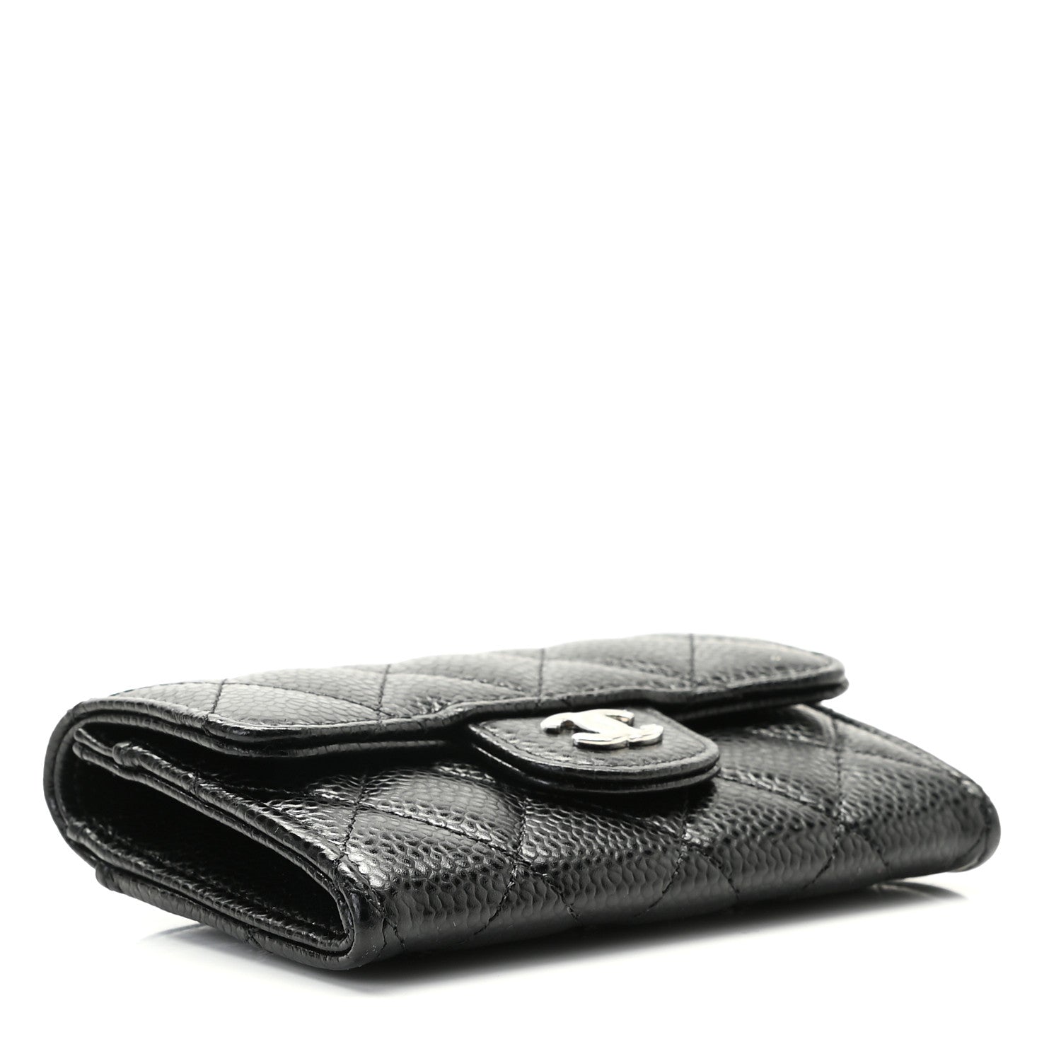 Chanel Caviar Quilted Flap Card Holder Wallet Black 4 of 9