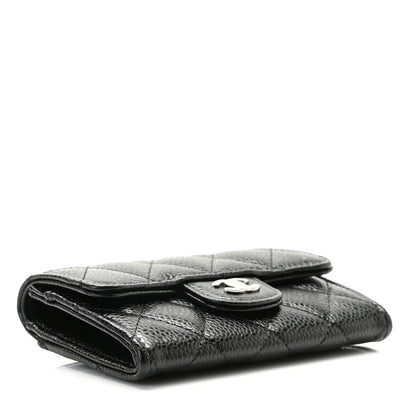 Chanel Caviar Quilted Flap Card Holder Wallet Black 4 of 9