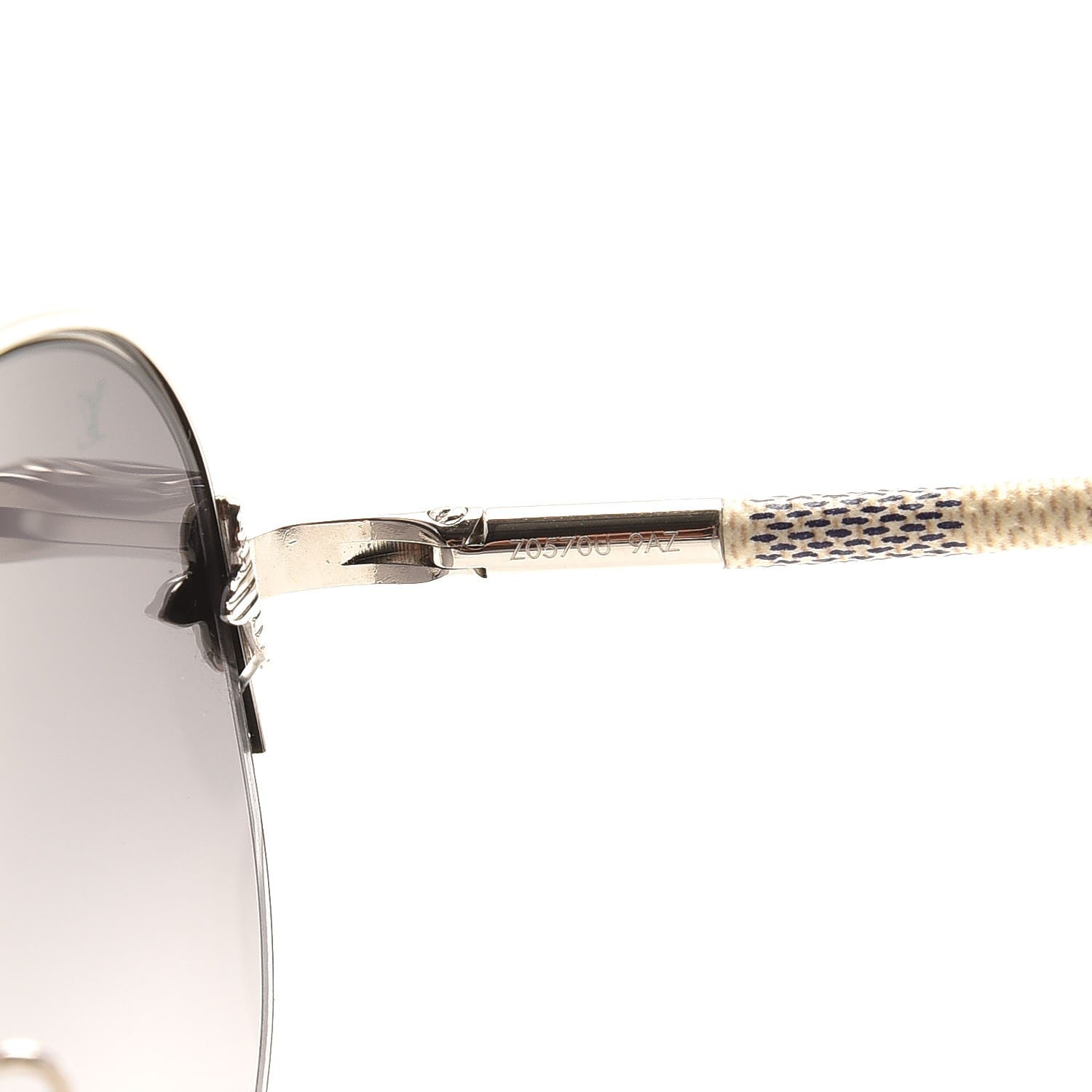 Louis Vuitton Damier Azur Petite Viola Pilote Aviator Sunglasses Z0570U 6 of 8