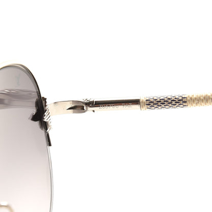 Louis Vuitton Damier Azur Petite Viola Pilote Aviator Sunglasses Z0570U 6 of 8
