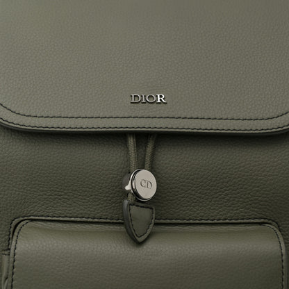 Christian Dior Grained Calfskin Saddle Drawstring Backpack Green 8 of 10