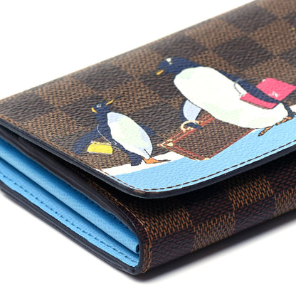 Louis Vuitton Damier Ebene 2017 Christmas Animation Sarah Wallet 4 of 7