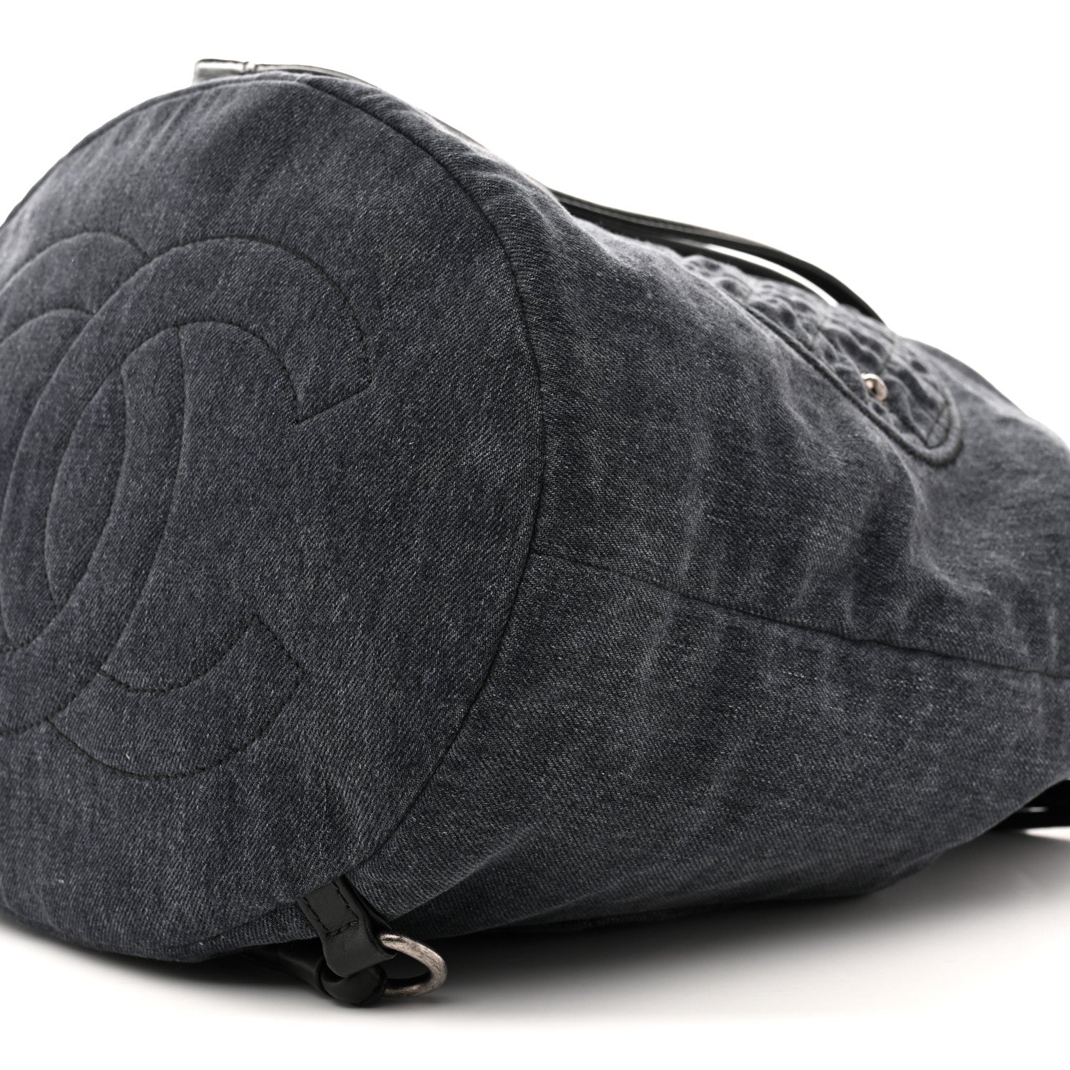 Chanel Denim Drawstring Backpack Blue 10 of 12