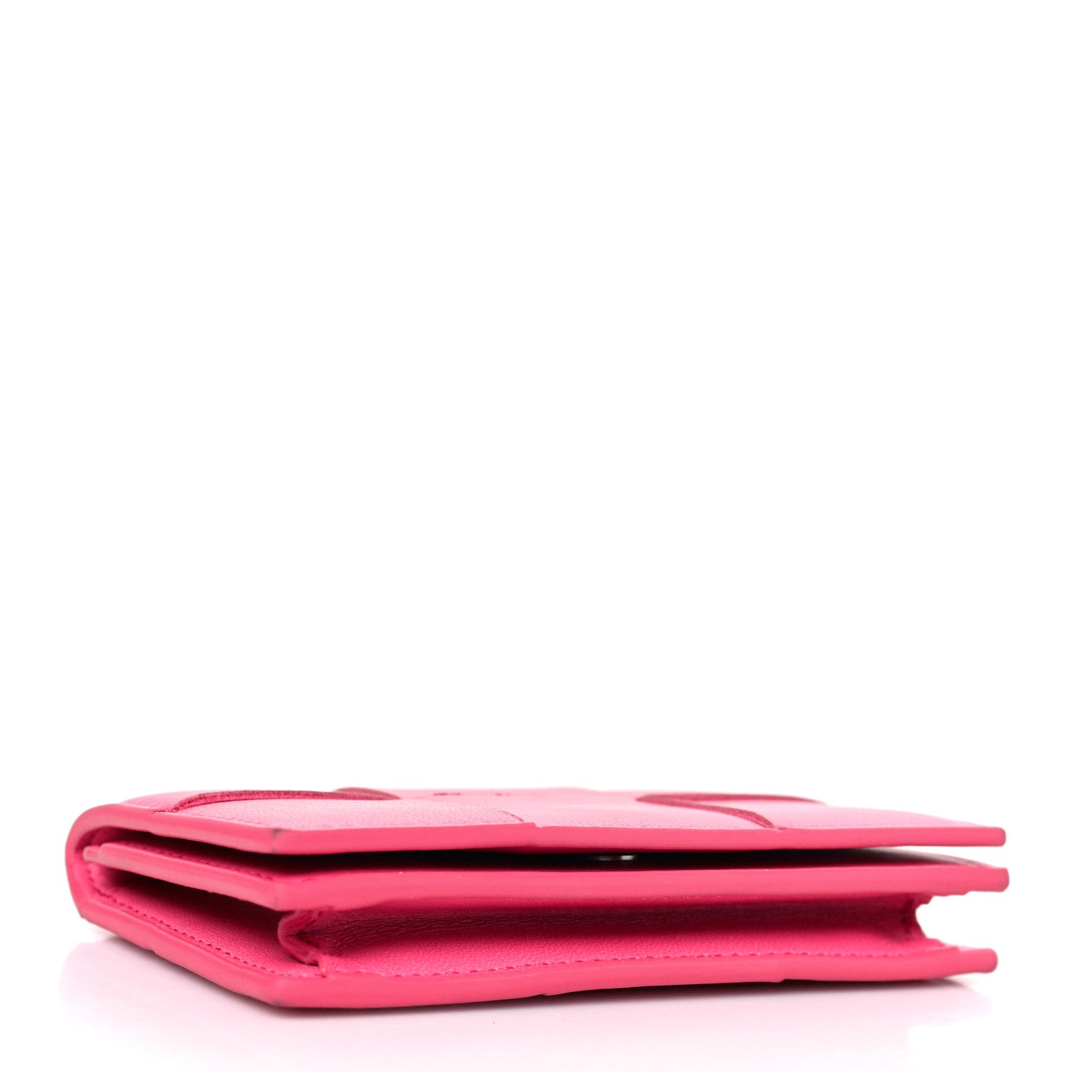 Bottega Veneta Nappa Maxi Intrecciato Card Holder Wallet Pink 4 of 8