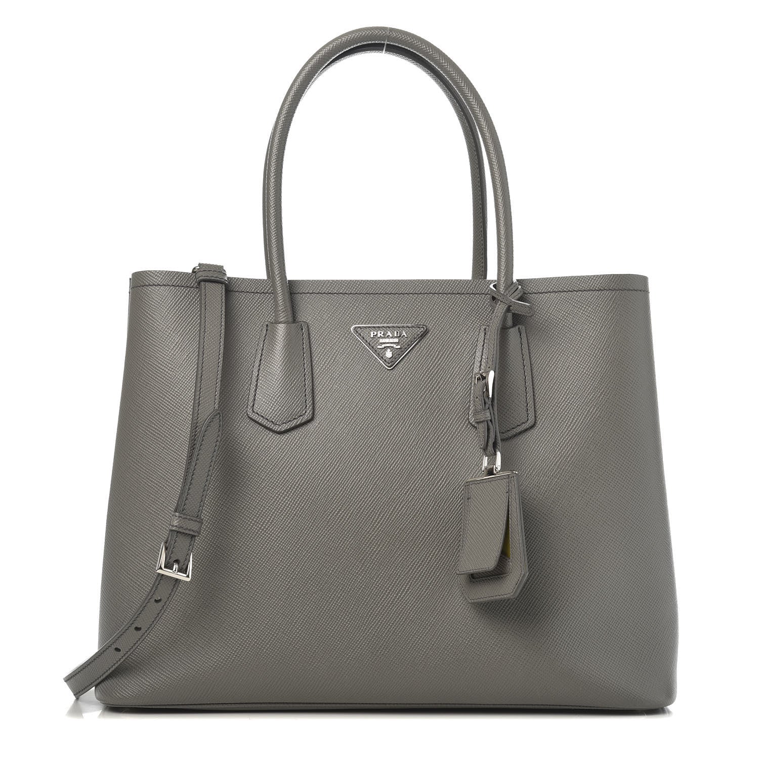 Prada Saffiano Cuir Large Double Bag Marmo 1 of 9