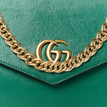 Gucci Calfskin Medium Thiara Double Envelope Shoulder Bag Blue Green 11 of 15