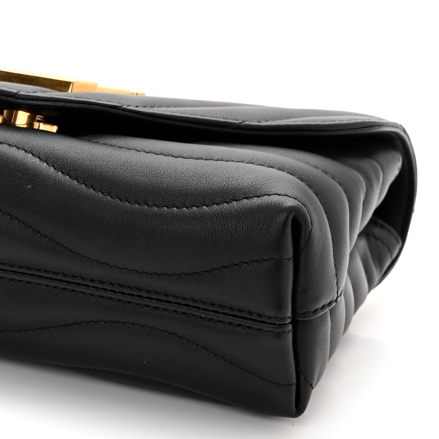 Calfskin LV New Wave Chain Bag Black