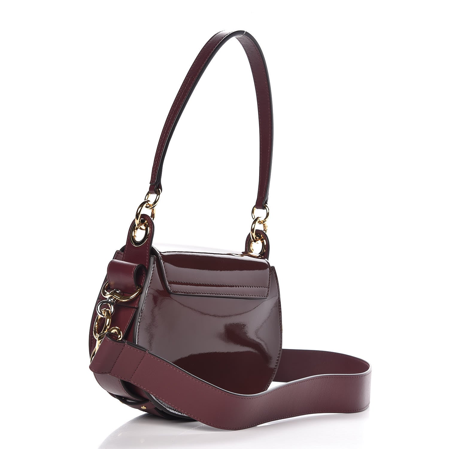 Chloe Spazzolato Sfumato Lambskin Calfskin Small Tess Bag Burnt Brown 2 of 13