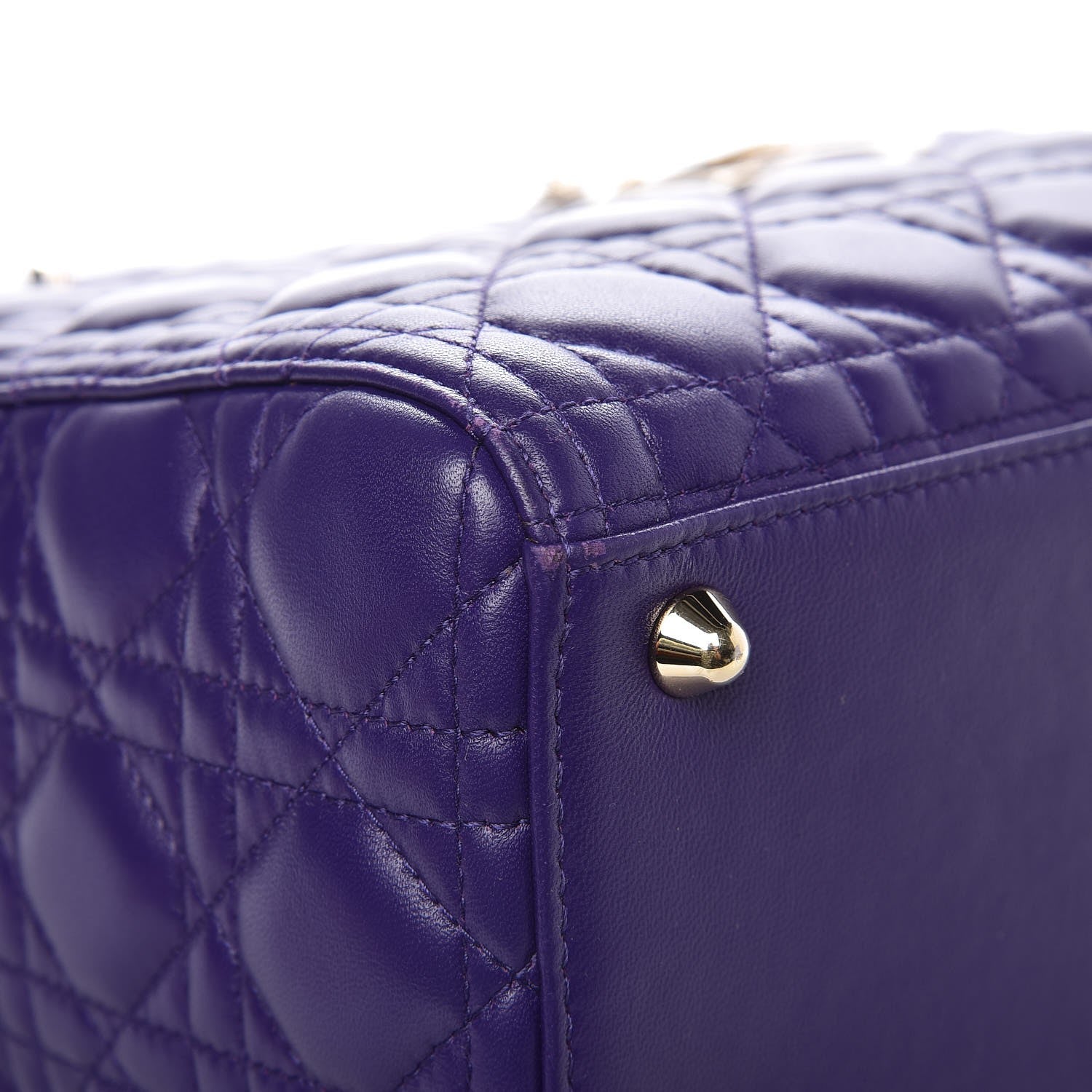 Christian Dior Lambskin Cannage Large Lady Dior Purple 8 of 13