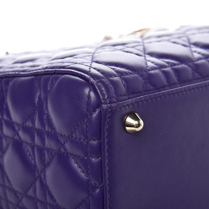 Christian Dior Lambskin Cannage Large Lady Dior Purple 8 of 13