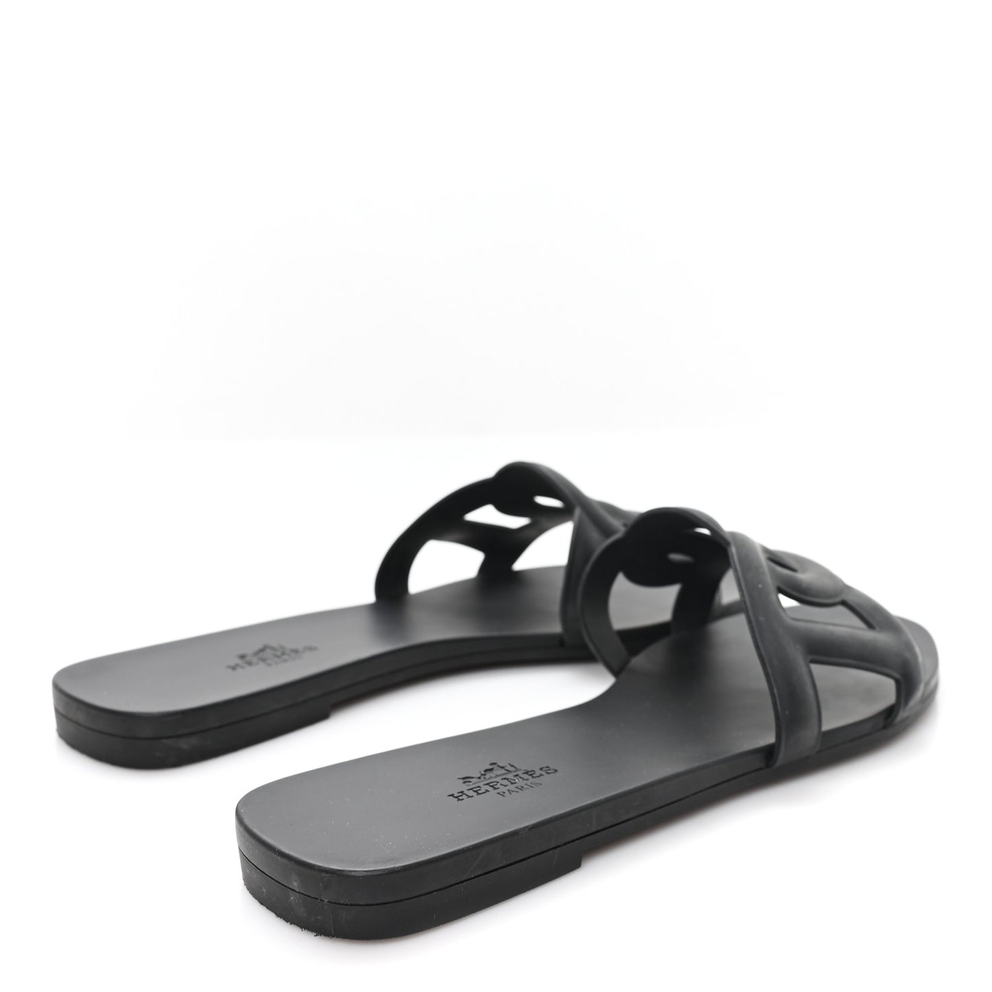 Rubber Aloha Sandals 38 Black