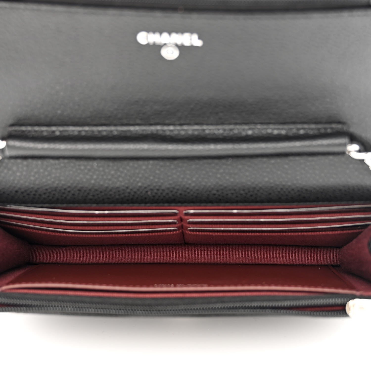 Chanel Caviar Quilted Wallet on Chain WOC Black 5 of 12