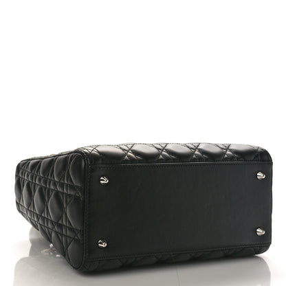 Christian Dior Lambskin Cannage Medium Lady Dior Black 4 of 8