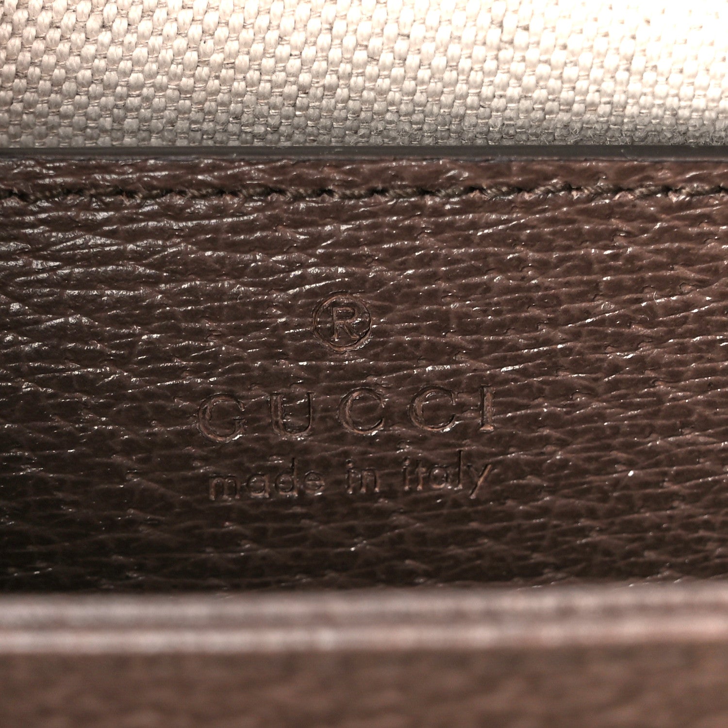 Gucci Monogram Jumbo GG Textured Dollar Calfskin Web Small Ophidia Chain Shoulder Bag Camel Ebony New Acero 7 of 13