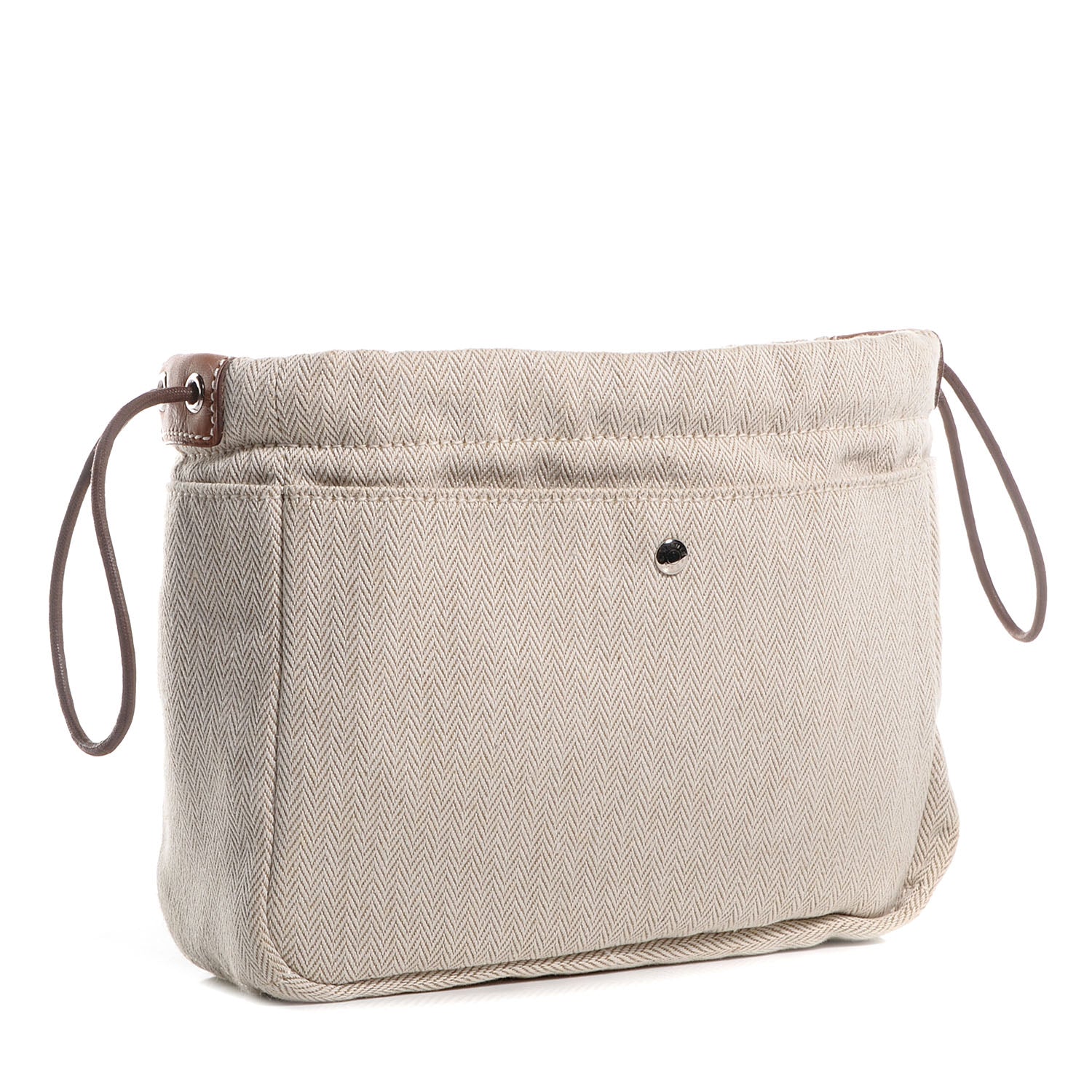 Hermes Canvas Barenia Fourbi 20 PM Pouch Naturel Fauve 3 of 6