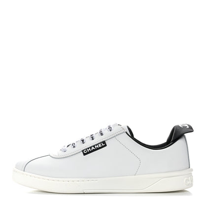 Chanel Calfskin CC Womens Sneakers 35.5 White 1 of 8