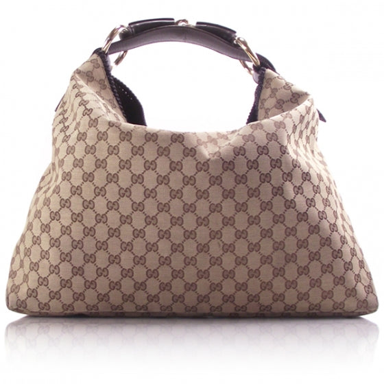 Gucci Monogram Large Horsebit Chain Hobo 1 of 11