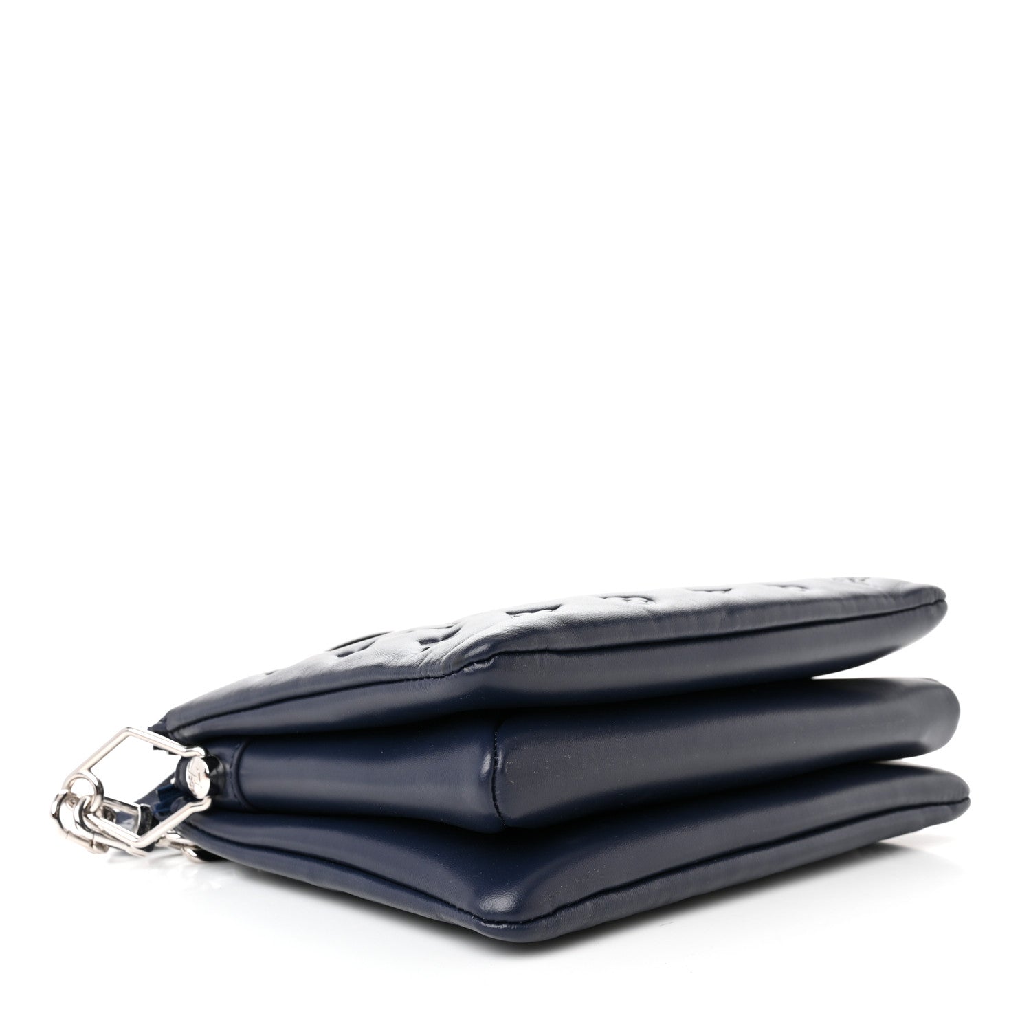 Louis Vuitton Lambskin Embossed Monogram Coussin PM Navy 4 of 9