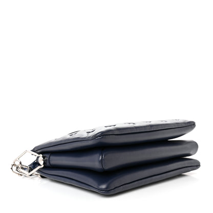 Louis Vuitton Lambskin Embossed Monogram Coussin PM Navy 4 of 9