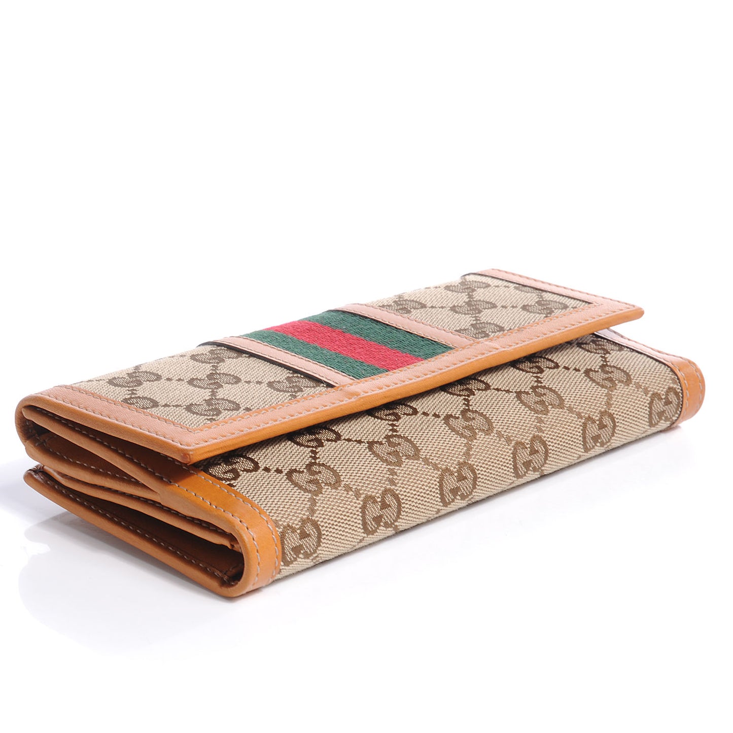 Monogram Vintage Web Continental Wallet Tan