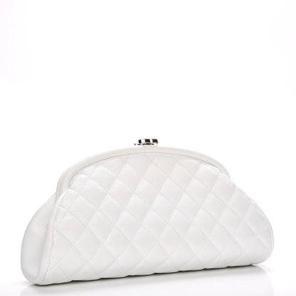 Chanel Caviar Quilted Timeless Clutch White 3 of 10