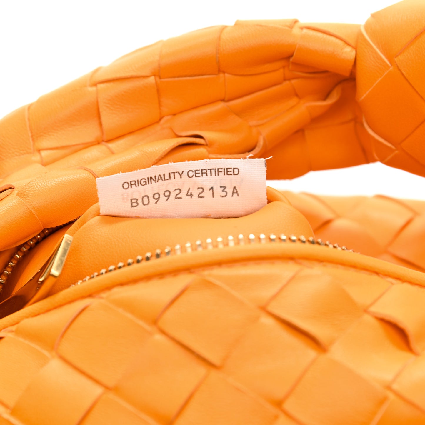 Nappa Intrecciato Mini Jodie Tangerine