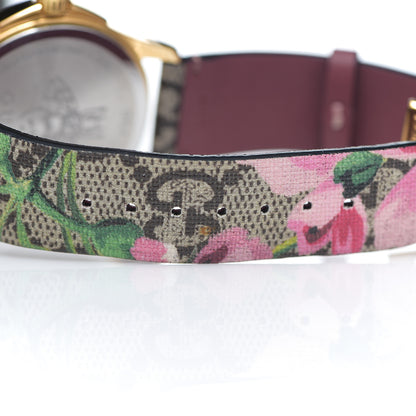 Gucci Stainless Steel Canvas 38mm G-Timeless Supreme GG Blooms Quartz Watch Brown 5 of 7
