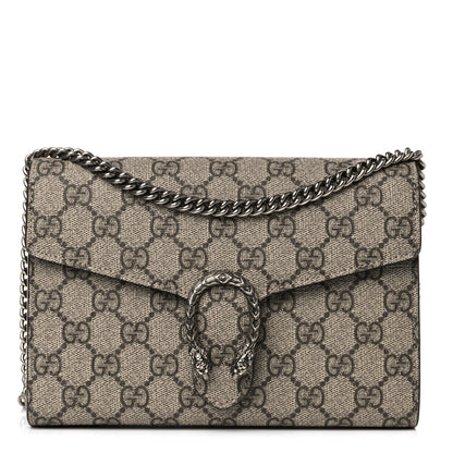 Gucci GG Supreme Monogram Mini Dionysus Chain Wallet Beige Black 1 of 12
