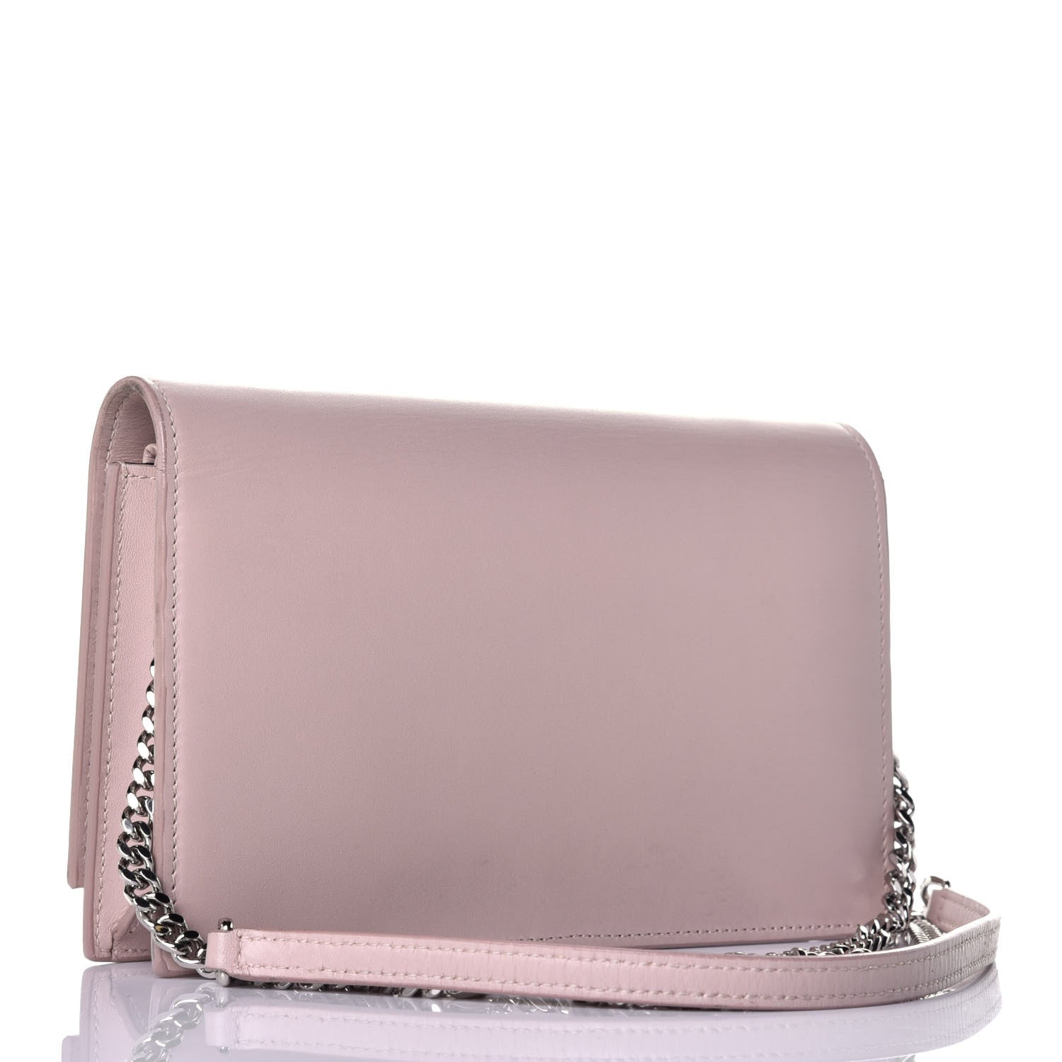Saint Laurent Smooth Calfskin Classic Monogram Kate Tassel Chain Wallet Marble Pink 3 of 10