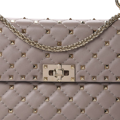 Valentino Garavani Lambskin Medium Rockstud Spike Shoulder Bag Poudre 9 of 9