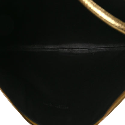 Bottega Veneta Metallic Nappa Intrecciato Medium Turn Pouch Gold 5 of 9