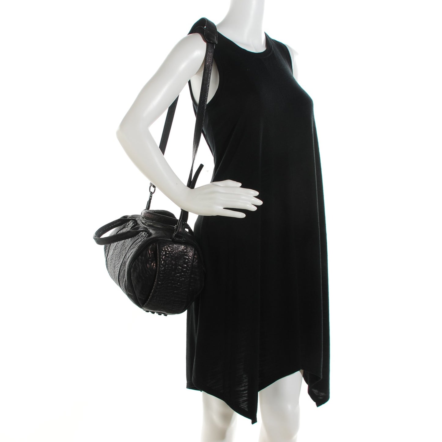 Pebbled Lambskin Rockie Black Matte Black Hardware