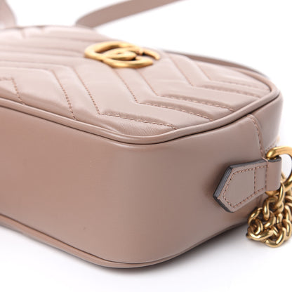 Gucci Calfskin Matelasse Mini GG Marmont Chain Shoulder Bag Porcelain Rose 10 of 10