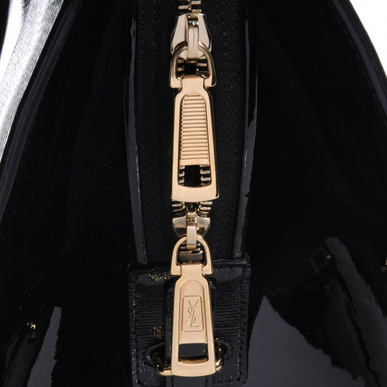 Saint Laurent Textured Patent Leather Large Cabas Chyc Black 8 of 8