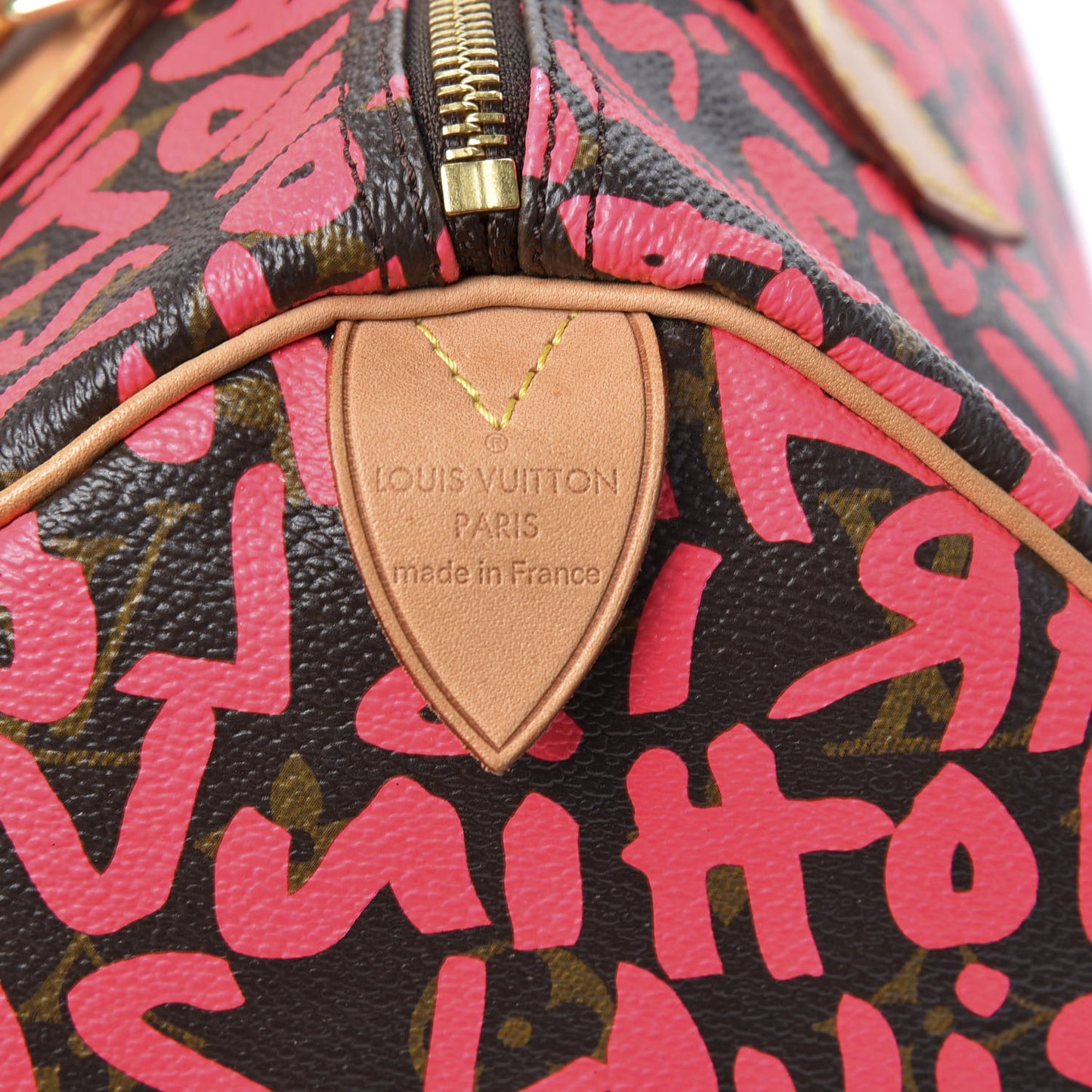 Monogram Graffiti Speedy 30 Fuchsia