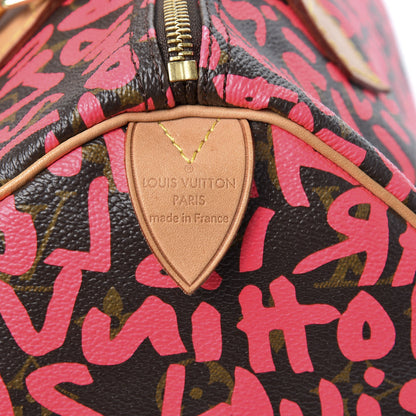 Louis Vuitton Monogram Graffiti Speedy 30 Fuchsia 7 of 8