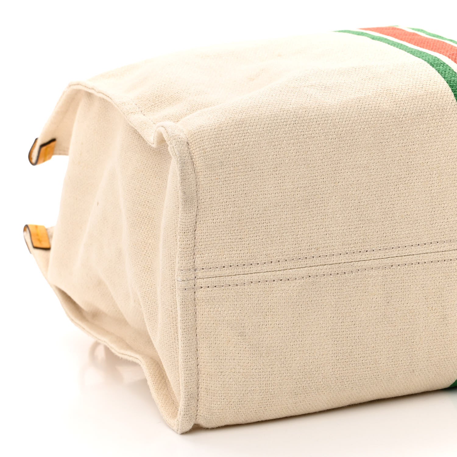 Gucci Vintage Canvas Calfskin Web Foldable Tote 8 of 10
