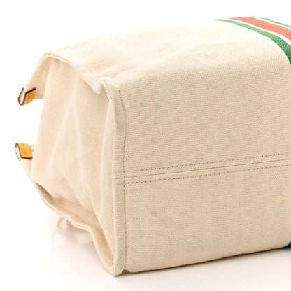 Gucci Vintage Canvas Calfskin Web Foldable Tote 8 of 10