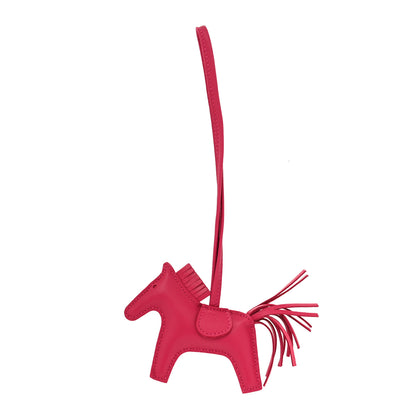 Hermes Milo Lambskin Grigri Rodeo Horse Bag Charm PM Rose Mexico 1 of 4