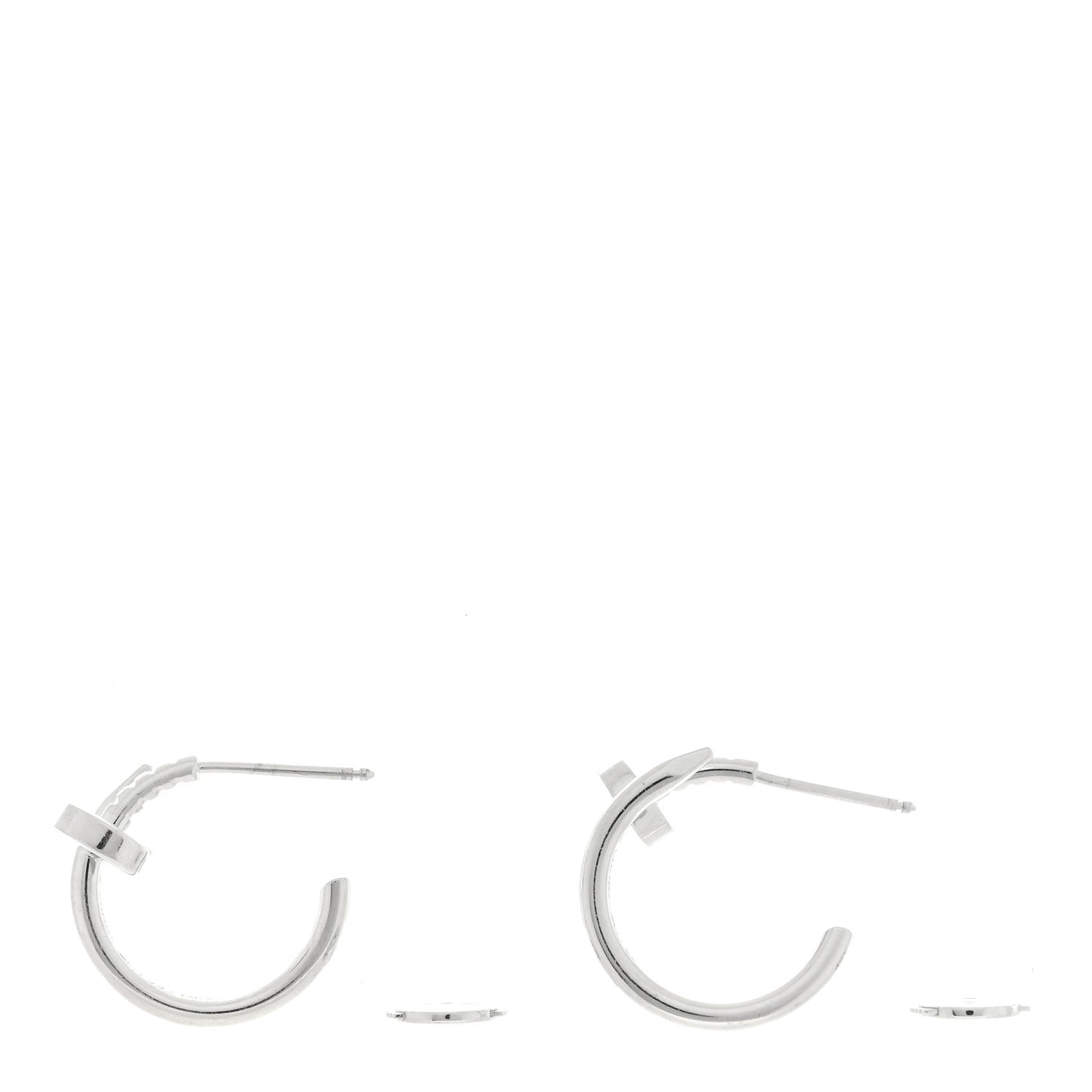 18K White Gold Juste Un Clou Hoop Earrings