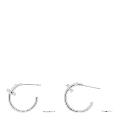 Cartier 18K White Gold Juste Un Clou Hoop Earrings 3 of 4